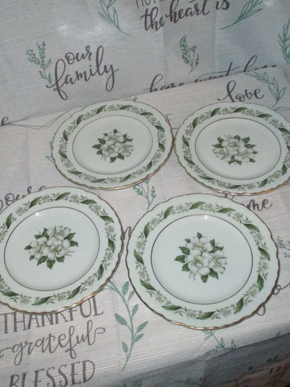 4 - Vogue Fine China Bread & Butter or Dessert plates Gardenia or Magnolia